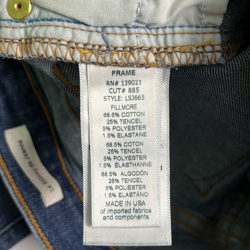 Frame Denim Women's Le Skinny De Jeanne Cotton-Blend Jeans Size 25 - Picture 6 of 9